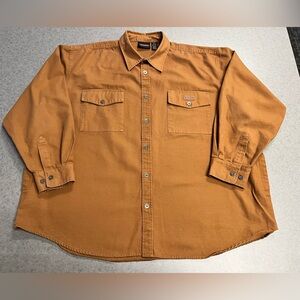 Dickies Men’s 3XL Brown Work Shirt Jacket w/ Side Pockets Heavyweight